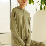 Relaxed Fit Zip-Up Top - Matcha