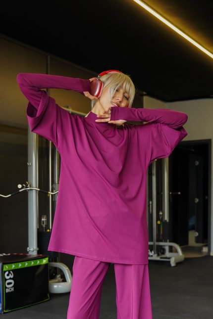 Super Oversized Top - Red Wine