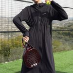 Long Line Waisted Zip-Up Top - Black