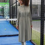 Long Line Waisted Zip-Up Top - Matcha