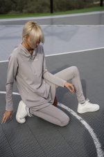 Relaxed Fit Top With Pocket - Light Grey