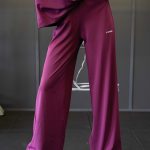 Wide-leg Pants - Red Wine