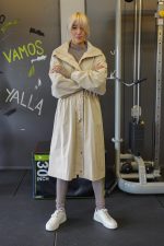 All Weather Long Line Zip-Up Jacket - Beige
