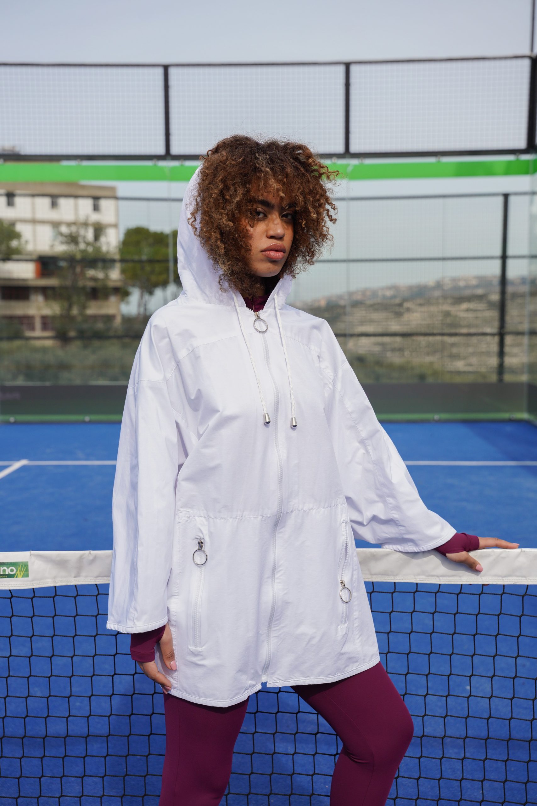 All Weather Zip-Up Bat Jacket - White All Weather Zip-Up Bat Jacket - White