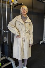 All Weather Long Line Zip-Up Jacket - Beige