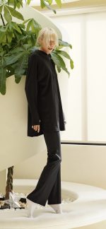Relaxed Fit Zip-Up Top - Black - Image 2